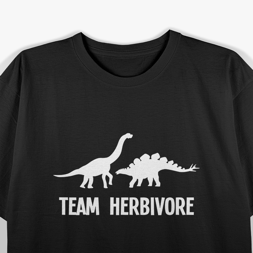 Team Herbivore Vegan Dinosaur Lover Funny T-Shirt