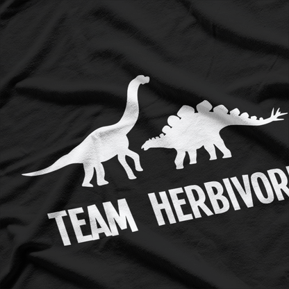 Team Herbivore Vegan Dinosaur Lover Funny T-Shirt