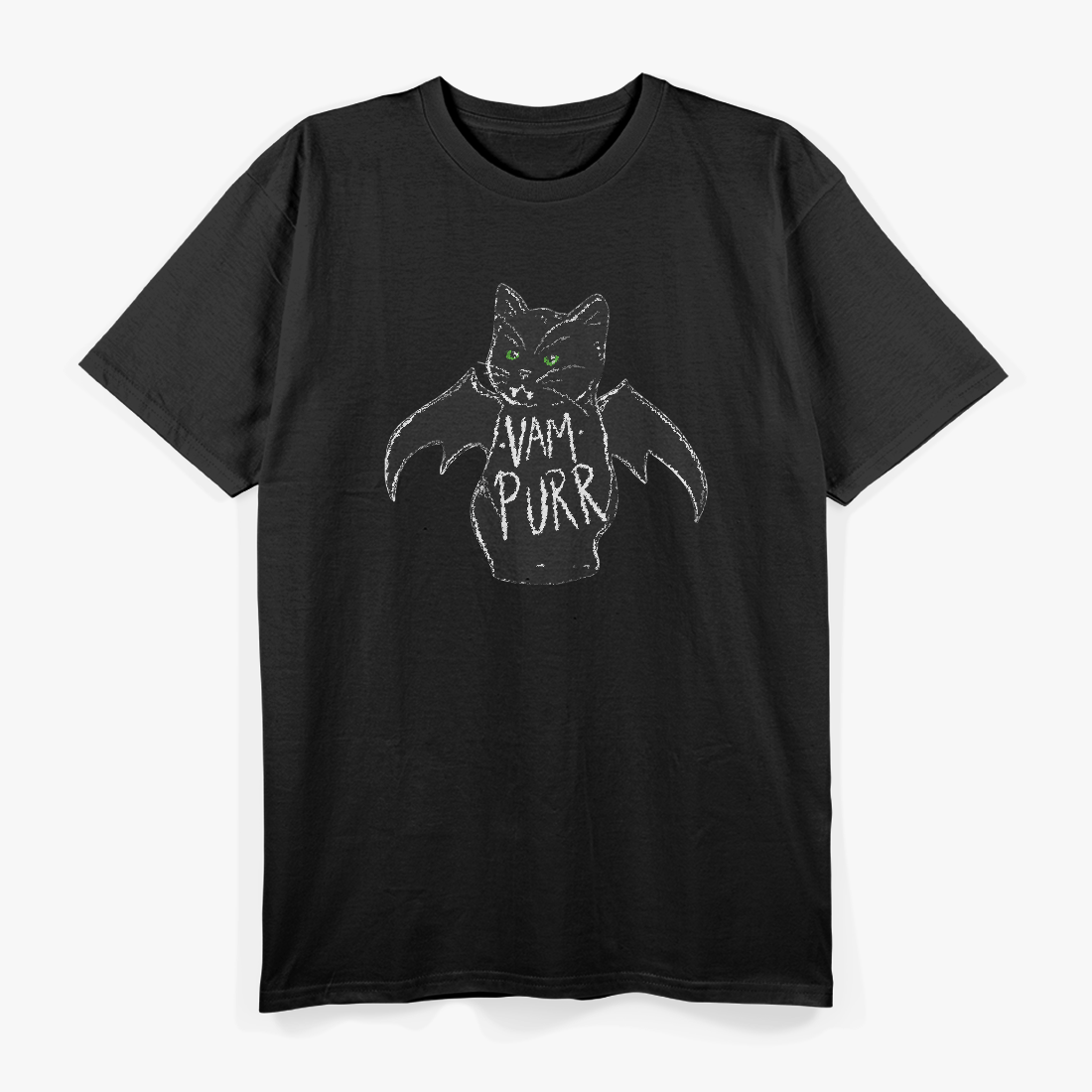 Vampurr Stay Spooky - Cute and Funny Black Cat Halloween T-Shirt