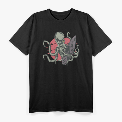 Surfing Octopus Funny Ocean Lover T-Shirt