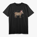 Donkey Christmas Sweater Santa Lights Funny Holiday T-Shirt