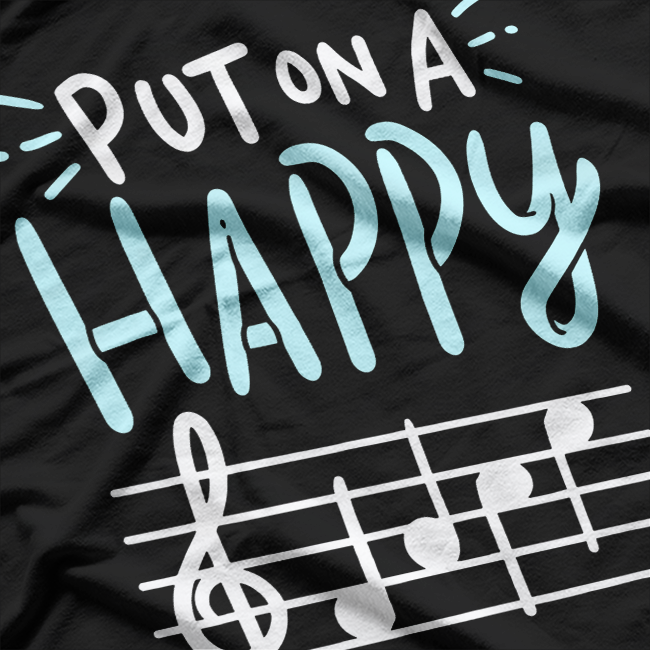 Happy Face Music, Funny Music T-Shirt