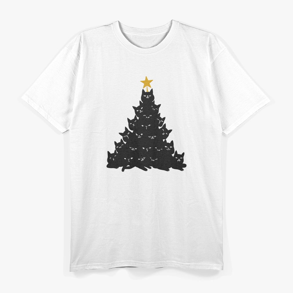 Meowy Christmas Tree: Festive Cat Lover T-Shirt