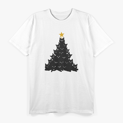 Meowy Christmas Tree: Festive Cat Lover T-Shirt