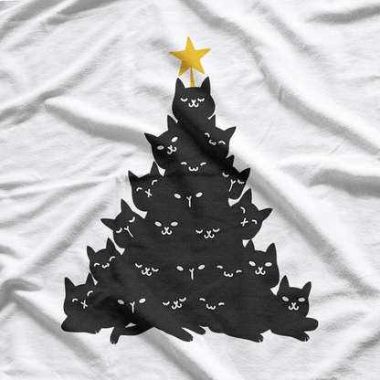 Meowy Christmas Tree: Festive Cat Lover T-Shirt