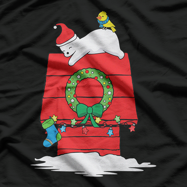 Holiday Polar Bear Christmas Stocking Cute Festive T-Shirt