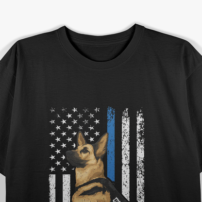 Police Service Dog K9 Unit Heroic Working Dog T-Shirt