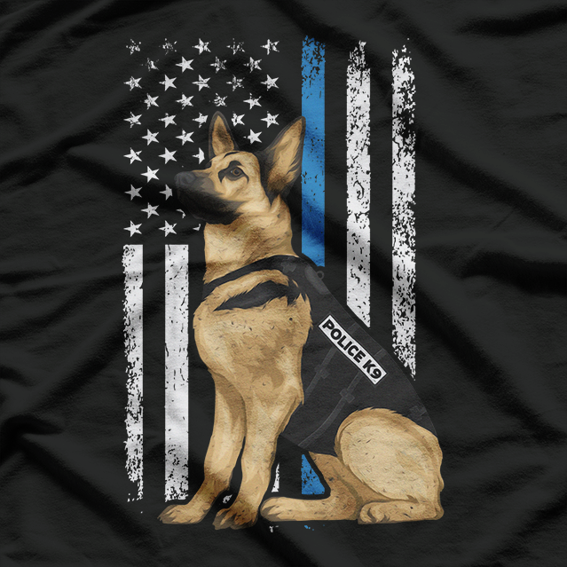 Police Service Dog K9 Unit Heroic Working Dog T-Shirt