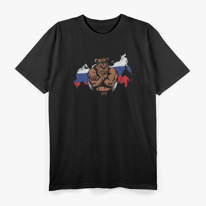 Russia Bear Funny Russian Design Patriotic Slavic Humor Gift T-Shirt