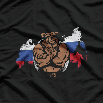 Russia Bear Funny Russian Design Patriotic Slavic Humor Gift T-Shirt