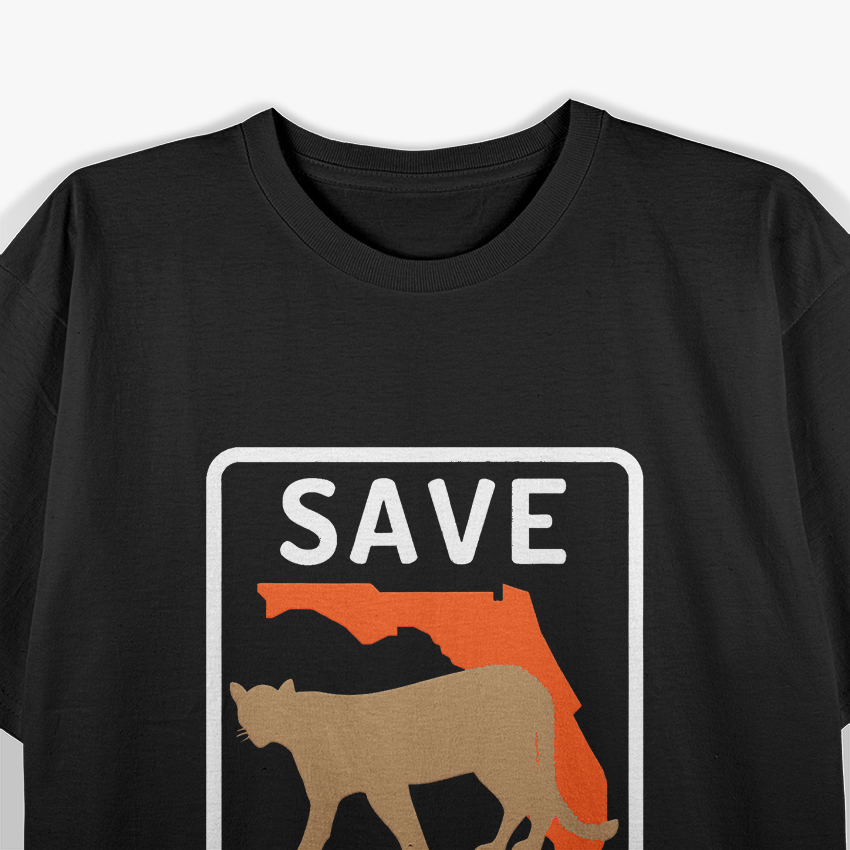 Save The Species Florida Panther Wildlife Conservation Support T-Shirt