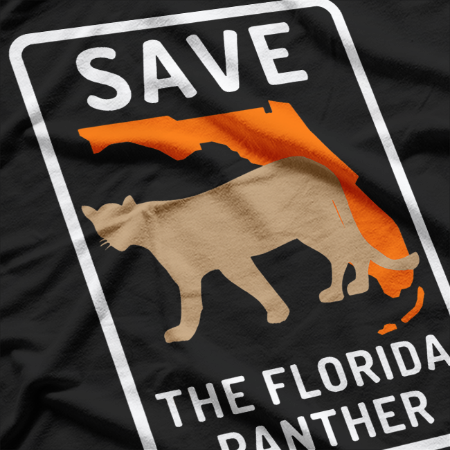 Save The Species Florida Panther Wildlife Conservation Support T-Shirt