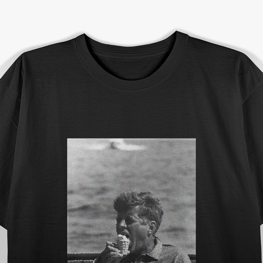 JFK Shades & Ice Cream - Cool Vintage President T-Shirt