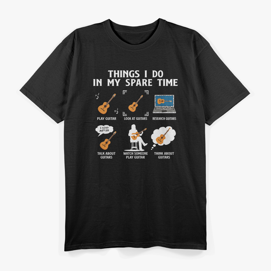 Things I Do in My Spare Time Guitar Player Edition T-Shirt