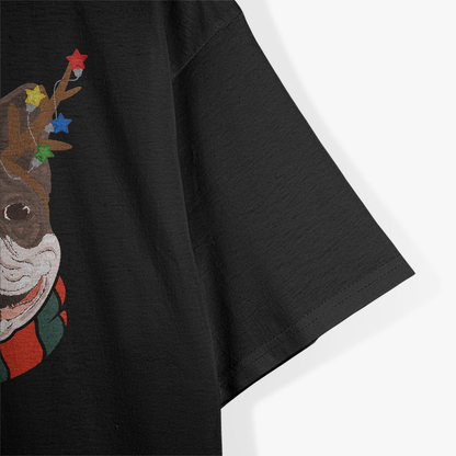 Christmas Dog with Reindeer Antlers T-Shirt