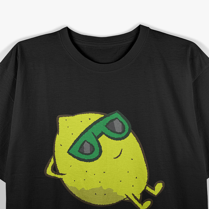 Fruit Sunglasses On Lemon T-Shirt