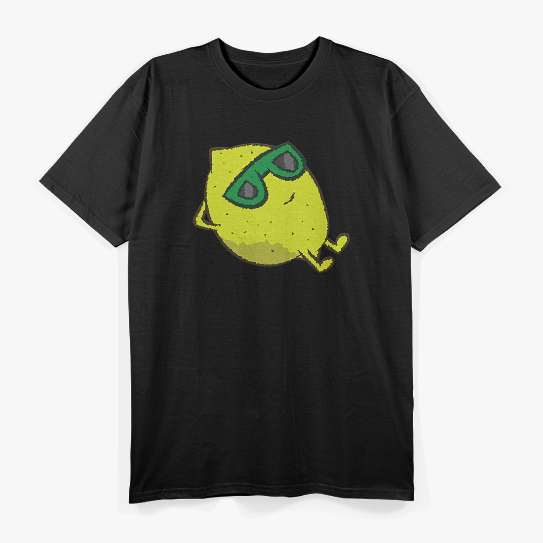 Fruit Sunglasses On Lemon T-Shirt