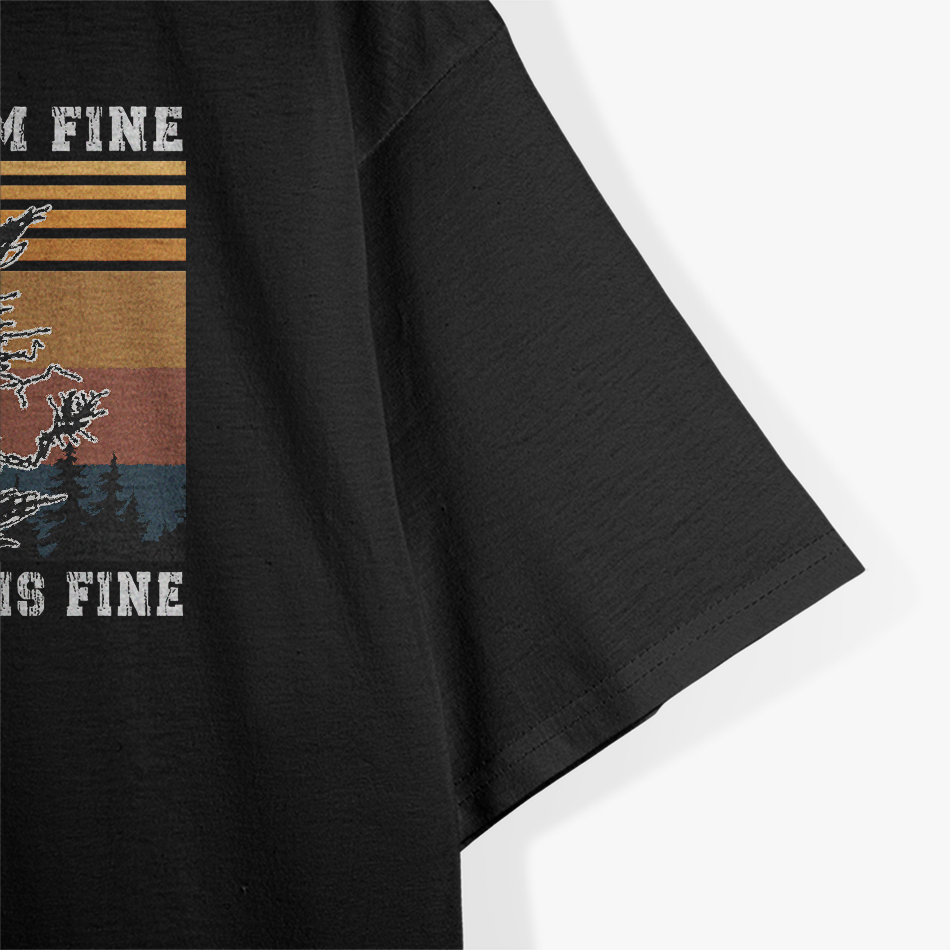 It’s Fine, I’m Fine, Everything’s Fine – Cute Angry Cat Meme Retro T-Shirt