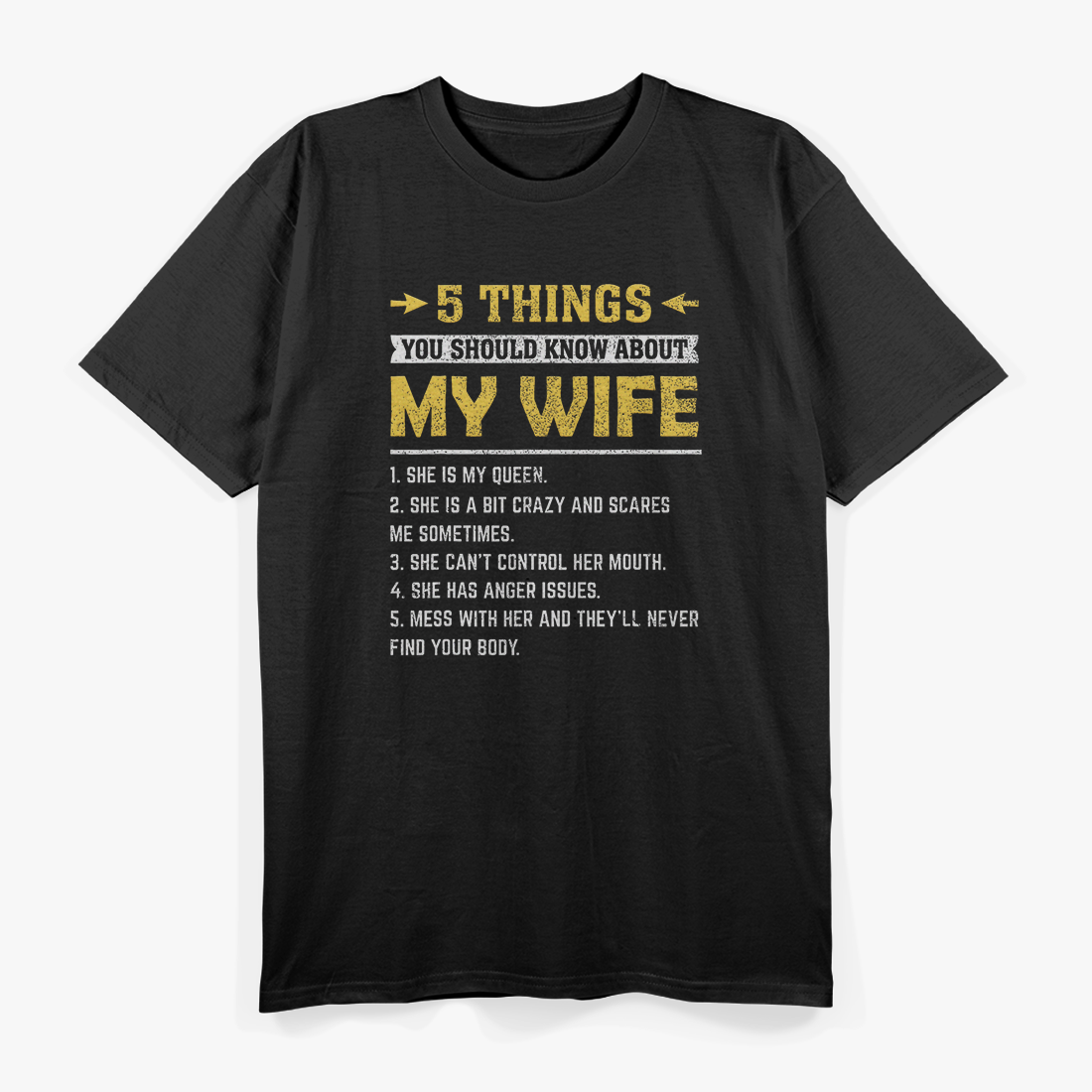 5 Things You Should Know About My Wife Funny Husband T-Shirt