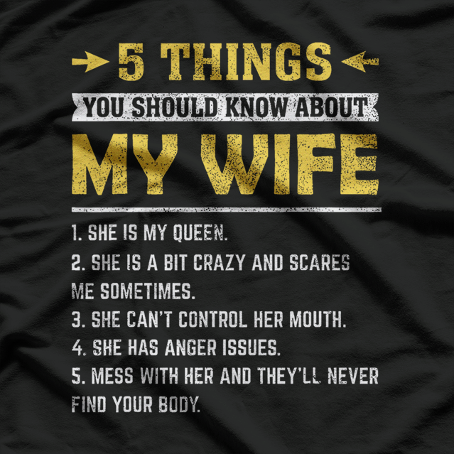 5 Things You Should Know About My Wife Funny Husband T-Shirt