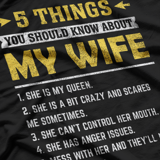 5 Things You Should Know About My Wife Funny Husband T-Shirt