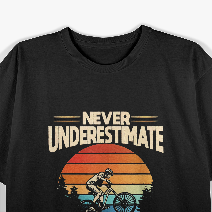 Retro Old Man on a Bicycle T-Shirt