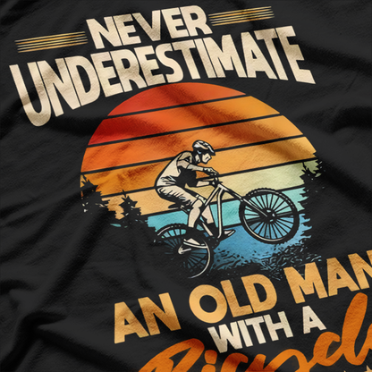 Retro Old Man on a Bicycle T-Shirt