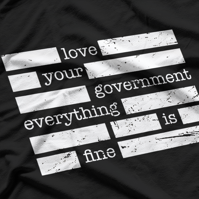 Redacted - Funny Conspiracy Theorist Satirical Humor T-Shirt