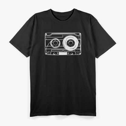 Retro Music Vintage Tape Graphic Sketch T-Shirt