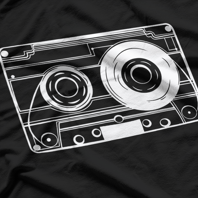 Retro Music Vintage Tape Graphic Sketch T-Shirt