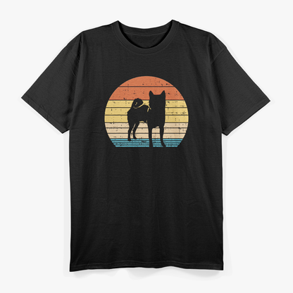 Retro Sunset Shiba Inu Silhouette Vintage Dog Lover T-Shirt