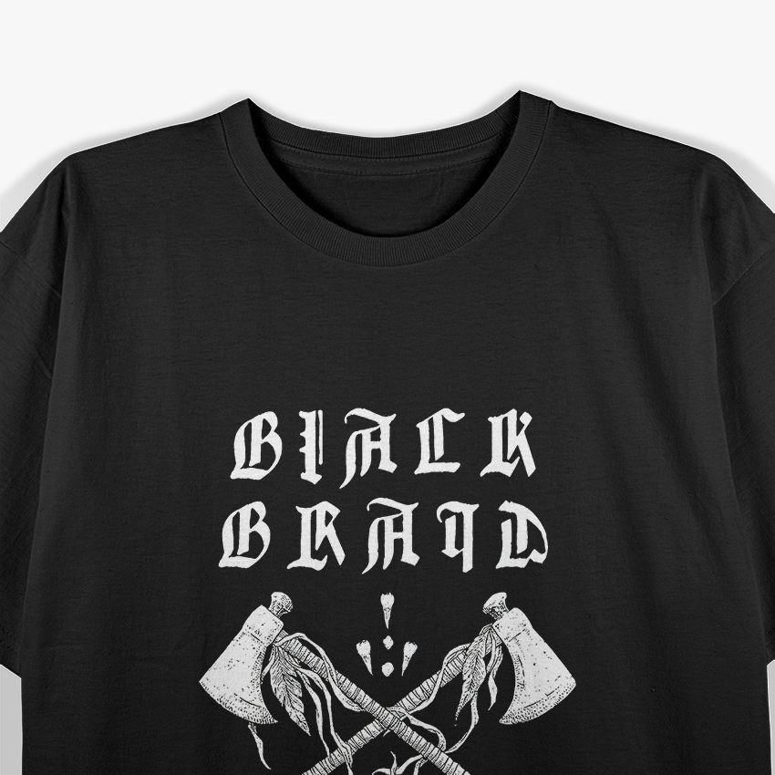 Two Axes Black Metal Warrior Folk Music Inspired T-Shirt