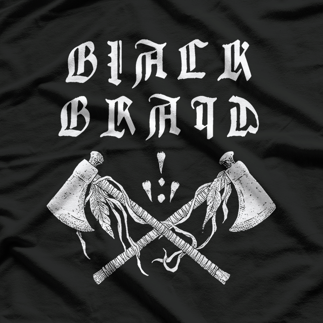 Two Axes Black Metal Warrior Folk Music Inspired T-Shirt