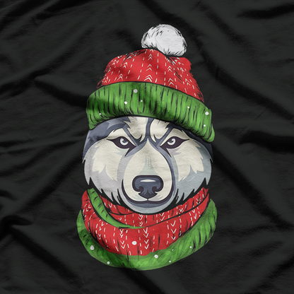 Husky Dog Christmas: Festive Winter T-Shirt