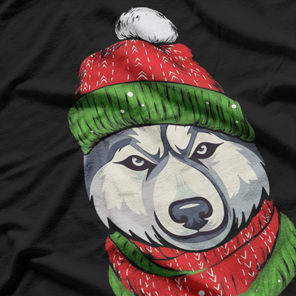 Husky Dog Christmas: Festive Winter T-Shirt