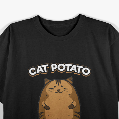 Funny Cat Potato Lazy Kitty Cute Humor T-Shirt