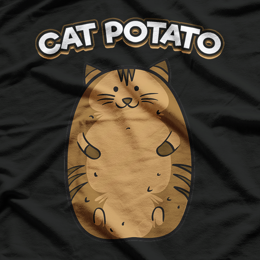 Funny Cat Potato Lazy Kitty Cute Humor T-Shirt