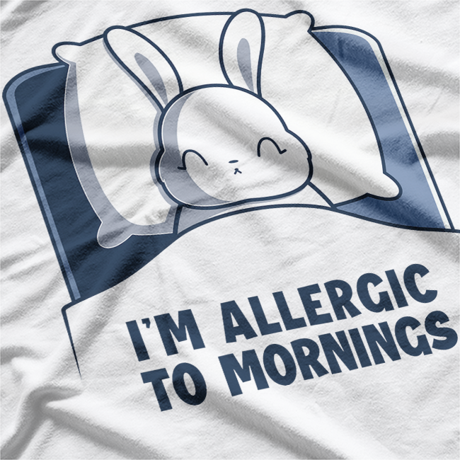 I'm Allergic to Mornings Funny Sleepy Anti-Morning Person T-Shirt