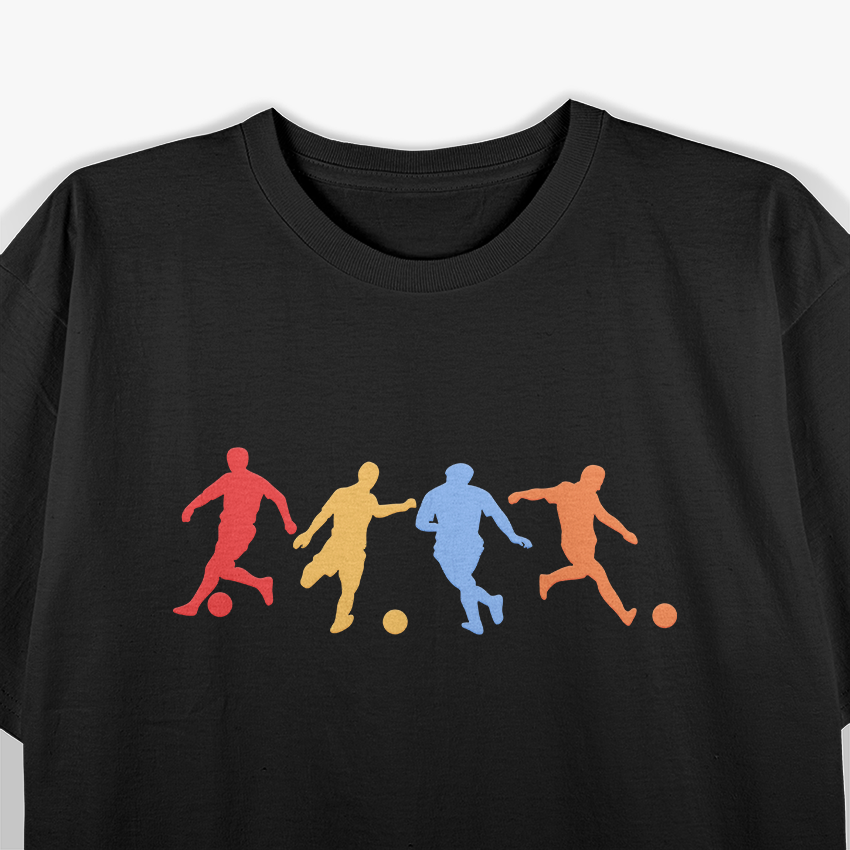 Retro Vintage Colors Soccer Players T-Shirt