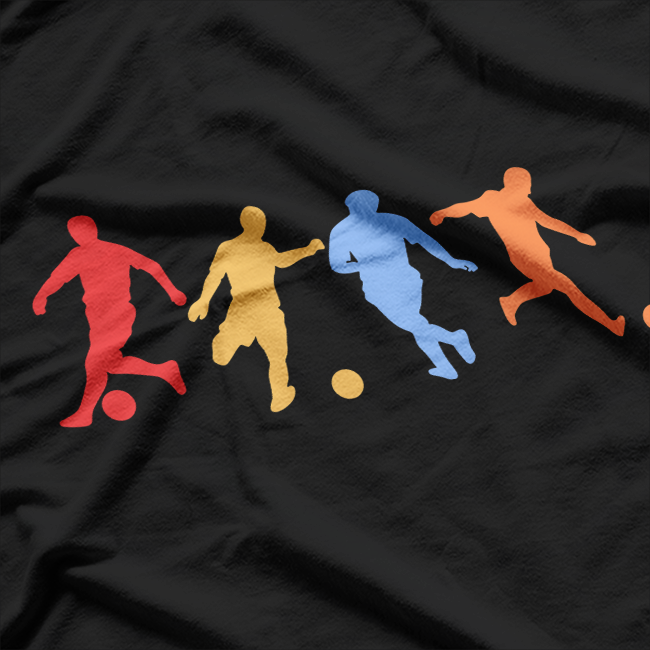 Retro Vintage Colors Soccer Players T-Shirt