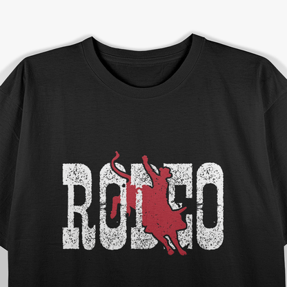 Vintage Rodeo Bull Rider - Western Cowboy Spirit T-Shirt