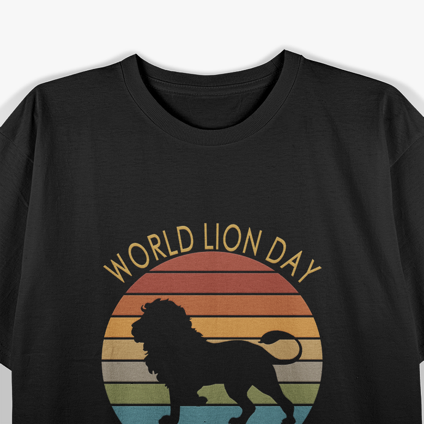 King of the Jungle: World Lion Day Retro T-Shirt