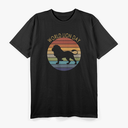 King of the Jungle: World Lion Day Retro T-Shirt