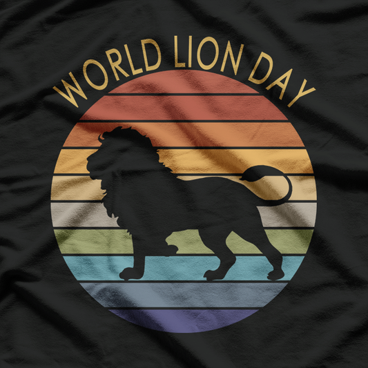 King of the Jungle: World Lion Day Retro T-Shirt