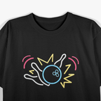 80s Retro Neon Sign Strike Bowling Vintage Bowling T-Shirt