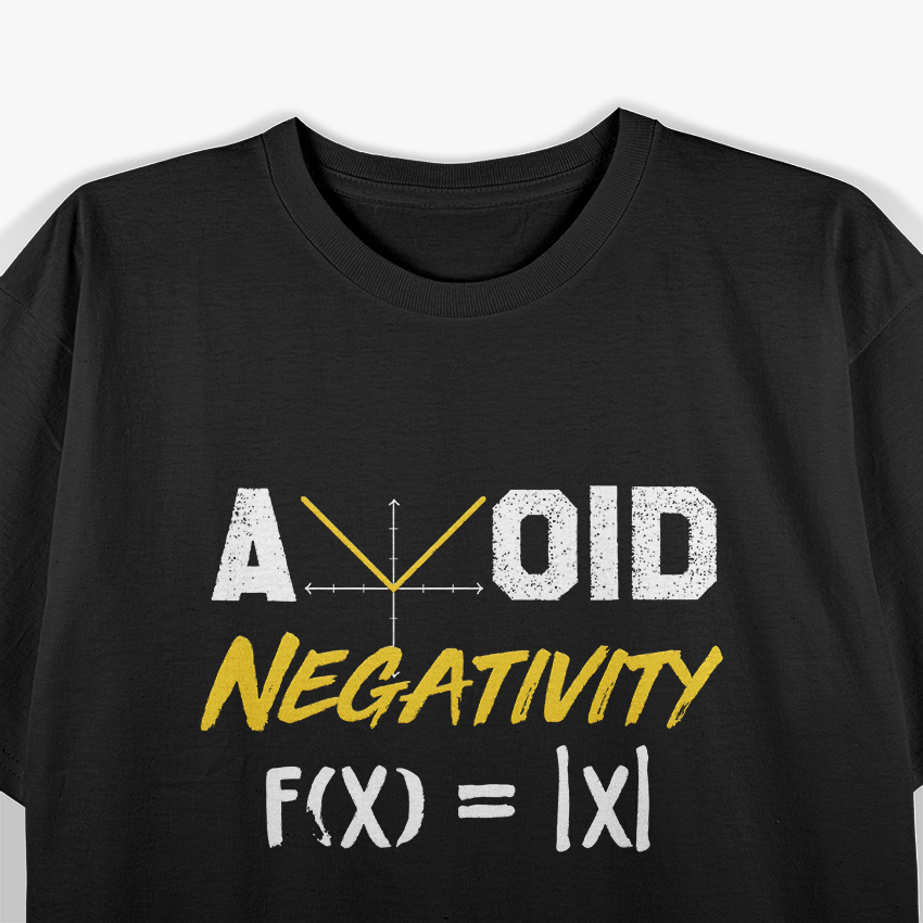 Avoid Negativity Clever Funny Equation T-Shirt