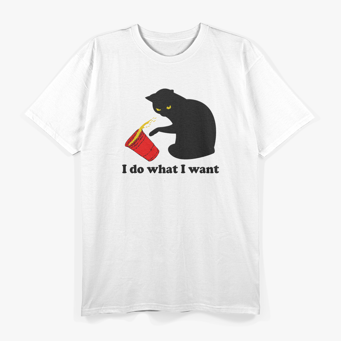 I Do What I Want: Black Cat Attitude T-Shirt