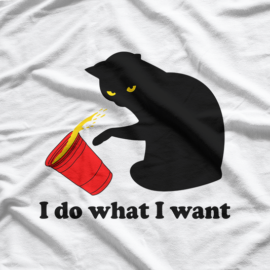 I Do What I Want: Black Cat Attitude T-Shirt