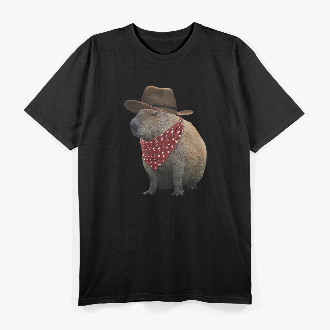 Funny Cowboy Capybara Western Rodeo Rodent Wild West Animal T-Shirt