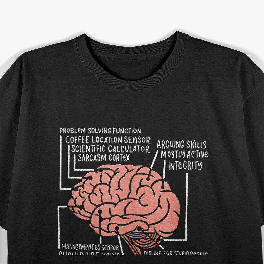 Funny Engineer,s Braiin, Engineering Technician T-Shirt